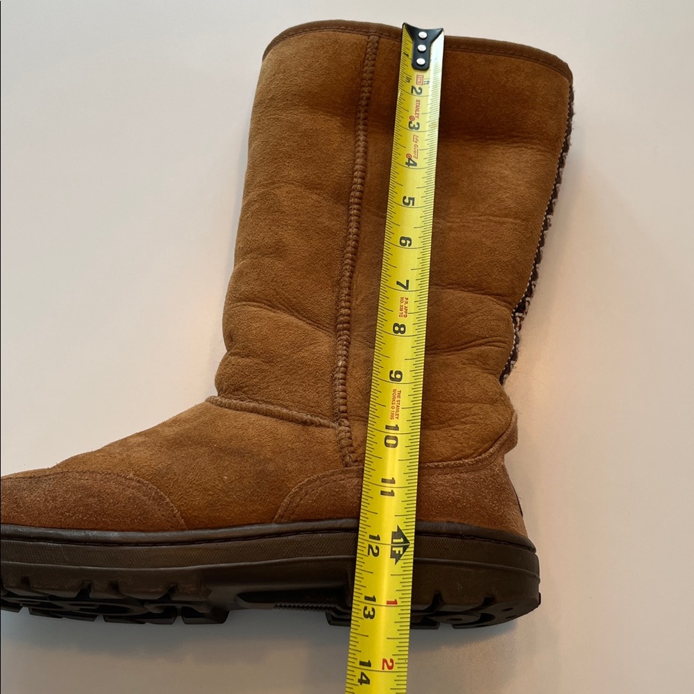 Ugg Ultra Tall Braided Back 5245 New Zealand‎ Label Sheepskin Rubber Sole Tasman - Picture 14 of 14